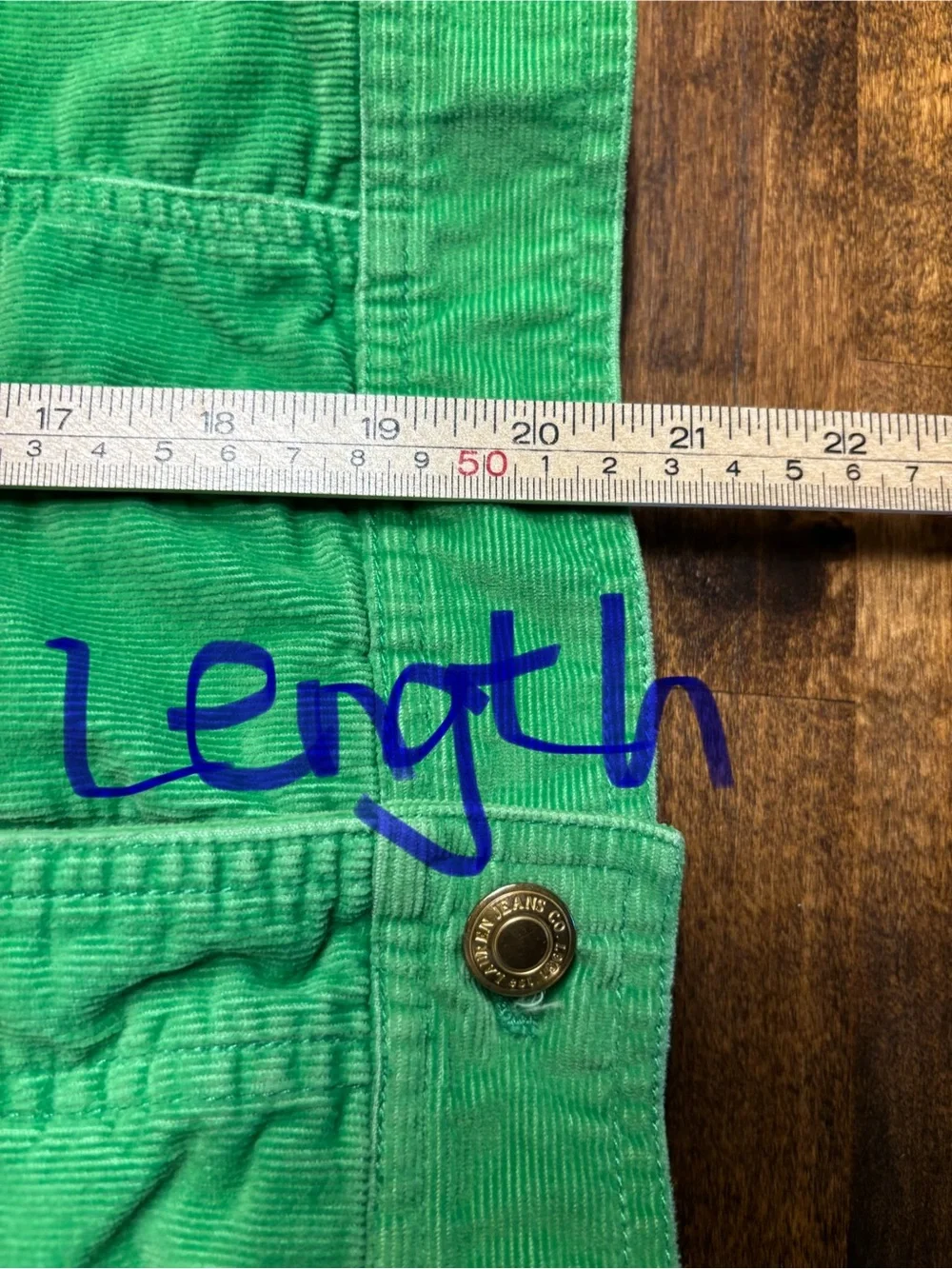 Lauren Jeans Co. Lime Green Corduroy Jacket Size M Gold Buttons 100% Cotton - Picture 15 of 15